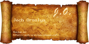 Jech Orsolya névjegykártya